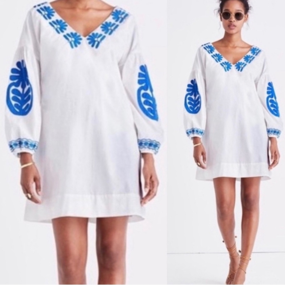 Madewell Embroidered Blanca Dress XXS